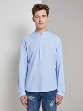 Hemd mit halber Knopfleiste - Männer - Light Blue Hemd mit halber Knopfleiste - Männer - Light Blue - 1 - TOM TAILOR Denim