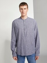 Hemd mit halber Knopfleiste - Männer - Black Hemd mit halber Knopfleiste - Männer - Black - 1 - TOM TAILOR Denim
