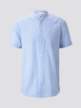 Kurzarmhemd mit Mao-Kragen aus Leinengemisch - Männer - Light Blue Kurzarmhemd mit Mao-Kragen aus Leinengemisch - Männer - Light Blue - 7 - TOM TAILOR Denim