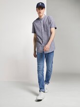 Kurzarmhemd mit Mao-Kragen aus Leinengemisch - Männer - Black Kurzarmhemd mit Mao-Kragen aus Leinengemisch - Männer - Black - 3 - TOM TAILOR Denim