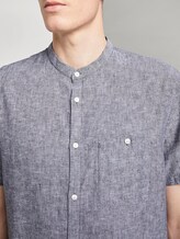 Kurzarmhemd mit Mao-Kragen aus Leinengemisch - Männer - Black Kurzarmhemd mit Mao-Kragen aus Leinengemisch - Männer - Black - 9 - TOM TAILOR Denim