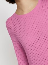Basic Pullover mit Netzstruktur - Frauen - bright pink Basic Pullover mit Netzstruktur - Frauen - bright pink - 9 - TOM TAILOR Denim
