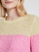 Strukturierte Pullover mit Pastell-Akzent - Frauen - pink yellow colourblock Strukturierte Pullover mit Pastell-Akzent - Frauen - pink yellow colourblock - 9 - TOM TAILOR Denim