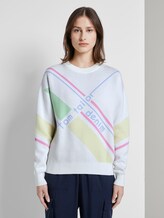 Pullover mit Artwork in Pastellfarben - Frauen - Off White Pullover mit Artwork in Pastellfarben - Frauen - Off White - 1 - TOM TAILOR Denim