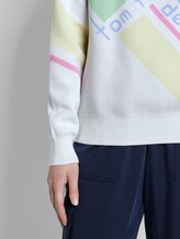 Pullover mit Artwork in Pastellfarben - Frauen - Off White Pullover mit Artwork in Pastellfarben - Frauen - Off White - 10 - TOM TAILOR Denim