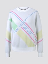 Pullover mit Artwork in Pastellfarben - Frauen - Off White Pullover mit Artwork in Pastellfarben - Frauen - Off White - 7 - TOM TAILOR Denim