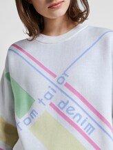 Pullover mit Artwork in Pastellfarben - Frauen - Off White Pullover mit Artwork in Pastellfarben - Frauen - Off White - 9 - TOM TAILOR Denim