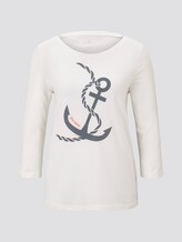 Maritimes Langarmshirt - Frauen - Whisper White Maritimes Langarmshirt - Frauen - Whisper White - 7 - TOM TAILOR