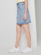 High-waist denim skirt in mini length - Women - random bleached blue denim High-waist denim skirt in mini length - Women - random bleached blue denim - 11 - TOM TAILOR Denim