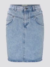 High-waist denim skirt in mini length - Women - random bleached blue denim High-waist denim skirt in mini length - Women - random bleached blue denim - 7 - TOM TAILOR Denim