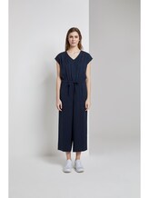 Lyocell wide leg jumpsuit - Women - Real Navy Blue Lyocell wide leg jumpsuit - Women - Real Navy Blue - 1 - TOM TAILOR Denim