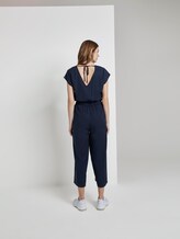 Lyocell wide leg jumpsuit - Women - Real Navy Blue Lyocell wide leg jumpsuit - Women - Real Navy Blue - 2 - TOM TAILOR Denim