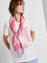 Nena & Larissa: Quadratischer Schal mit Schrift-Print - Frauen - charming pink Nena & Larissa: Quadratischer Schal mit Schrift-Print - Frauen - charming pink - 5 - Tom Tailor E-Shop Kollektion