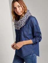 Patterned tube scarf - Women - navy floral design Patterned tube scarf - Women - navy floral design - 5 - Tom Tailor E-Shop Kollektion