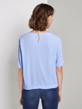 Elegant crepe T-shirt - Women - Parisienne Blue Elegant crepe T-shirt - Women - Parisienne Blue - 2 - TOM TAILOR