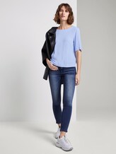 Elegant crepe T-shirt - Women - Parisienne Blue Elegant crepe T-shirt - Women - Parisienne Blue - 3 - TOM TAILOR