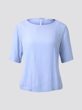 Elegant crepe T-shirt - Women - Parisienne Blue Elegant crepe T-shirt - Women - Parisienne Blue - 7 - TOM TAILOR
