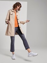 elegantes T-Shirt aus Crêpe - Frauen - fruity melon orange elegantes T-Shirt aus Crêpe - Frauen - fruity melon orange - 3 - TOM TAILOR
