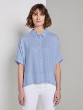 Loose striped shirt blouse - Women - blue white vertical stripe Loose striped shirt blouse - Women - blue white vertical stripe - 1 - TOM TAILOR