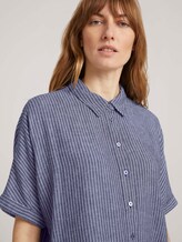 Lockere gestreifte Hemdbluse - Frauen - navy white vertical stripe Lockere gestreifte Hemdbluse - Frauen - navy white vertical stripe - 9 - TOM TAILOR