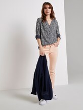 Bluse mit Turn-Up-Details - Frauen - navy small leo design Bluse mit Turn-Up-Details - Frauen - navy small leo design - 3 - TOM TAILOR