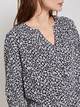 Bluse mit Turn-Up-Details - Frauen - navy small leo design Bluse mit Turn-Up-Details - Frauen - navy small leo design - 9 - TOM TAILOR