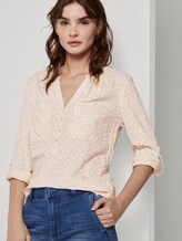 Langärmlige Bluse mit ganzflächigem Muster - Frauen - beige small leo design Langärmlige Bluse mit ganzflächigem Muster - Frauen - beige small leo design - 5 - TOM TAILOR