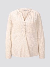 Langärmlige Bluse mit ganzflächigem Muster - Frauen - beige small leo design Langärmlige Bluse mit ganzflächigem Muster - Frauen - beige small leo design - 7 - TOM TAILOR