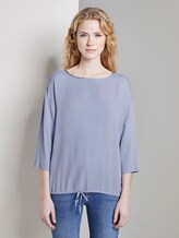 Bluse mit elastischem Bund - Frauen - Parisienne Blue Bluse mit elastischem Bund - Frauen - Parisienne Blue - 1 - TOM TAILOR