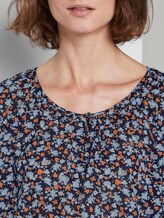 Bluse mit Raffungen - Frauen - navy floral design Bluse mit Raffungen - Frauen - navy floral design - 10 - TOM TAILOR