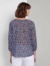 Bluse mit Raffungen - Frauen - navy floral design Bluse mit Raffungen - Frauen - navy floral design - 2 - TOM TAILOR