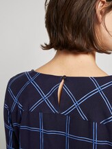 Karierte Bluse mit Brusttasche - Frauen - navy blue grid check Karierte Bluse mit Brusttasche - Frauen - navy blue grid check - 9 - TOM TAILOR