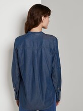 Denim blouse with pockets - Women - Blue Denim Denim blouse with pockets - Women - Blue Denim - 2 - TOM TAILOR
