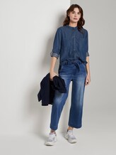 Denim blouse with pockets - Women - Blue Denim Denim blouse with pockets - Women - Blue Denim - 3 - TOM TAILOR