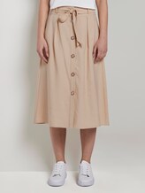 Midirock mit Knopfleiste - Frauen - cream toffee Midirock mit Knopfleiste - Frauen - cream toffee - 1 - TOM TAILOR
