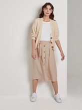 Midirock mit Knopfleiste - Frauen - cream toffee Midirock mit Knopfleiste - Frauen - cream toffee - 3 - TOM TAILOR