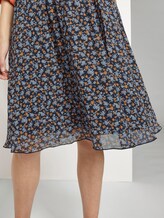 Rock aus Chiffon - Frauen - navy floral design Rock aus Chiffon - Frauen - navy floral design - 9 - TOM TAILOR