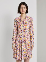 Mini Hemdkleid mit floralem Print - Frauen - multicolor flower print Mini Hemdkleid mit floralem Print - Frauen - multicolor flower print - 1 - TOM TAILOR Denim