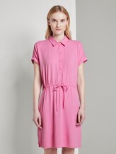 Mini Hemdkleid mit verstellbarem Taillenbund - Frauen - bright pink Mini Hemdkleid mit verstellbarem Taillenbund - Frauen - bright pink - 1 - TOM TAILOR Denim