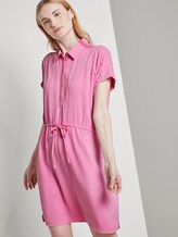 Mini Hemdkleid mit verstellbarem Taillenbund - Frauen - bright pink Mini Hemdkleid mit verstellbarem Taillenbund - Frauen - bright pink - 5 - TOM TAILOR Denim