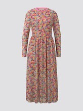 Gemustertes Midi-Kleid mit geripptem Ausschnitt - Frauen - multicolor flower print Gemustertes Midi-Kleid mit geripptem Ausschnitt - Frauen - multicolor flower print - 7 - TOM TAILOR Denim