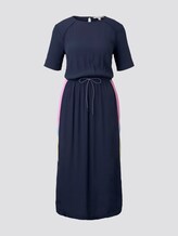 Midikleid mit Tunnelzug an der Taille - Frauen - Real Navy Blue Midikleid mit Tunnelzug an der Taille - Frauen - Real Navy Blue - 7 - TOM TAILOR Denim