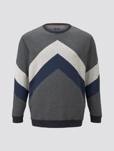 TOM TAILOR Herren strukturiertes Sweatshirt, grau, Gr.4XL