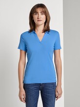 Schlichtes Poloshirt - Frauen - sea blue Schlichtes Poloshirt - Frauen - sea blue - 1 - TOM TAILOR