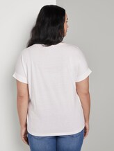 T-shirt with a letter print - Women - Whisper White T-shirt with a letter print - Women - Whisper White - 2 - My True Me