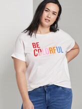 T-shirt with a letter print - Women - Whisper White T-shirt with a letter print - Women - Whisper White - 5 - My True Me