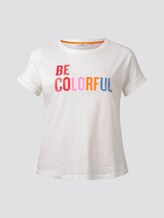 T-shirt with a letter print - Women - Whisper White T-shirt with a letter print - Women - Whisper White - 7 - My True Me