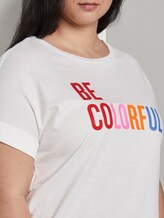 T-shirt with a letter print - Women - Whisper White T-shirt with a letter print - Women - Whisper White - 9 - My True Me