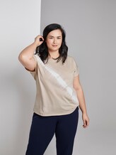 T-shirt with a tie-dye print - Women - soft vanilla T-shirt with a tie-dye print - Women - soft vanilla - 5 - My True Me