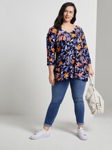 Longshirt mit Blumenmuster - Frauen - colorful blue flower print Longshirt mit Blumenmuster - Frauen - colorful blue flower print - 3 - My True Me